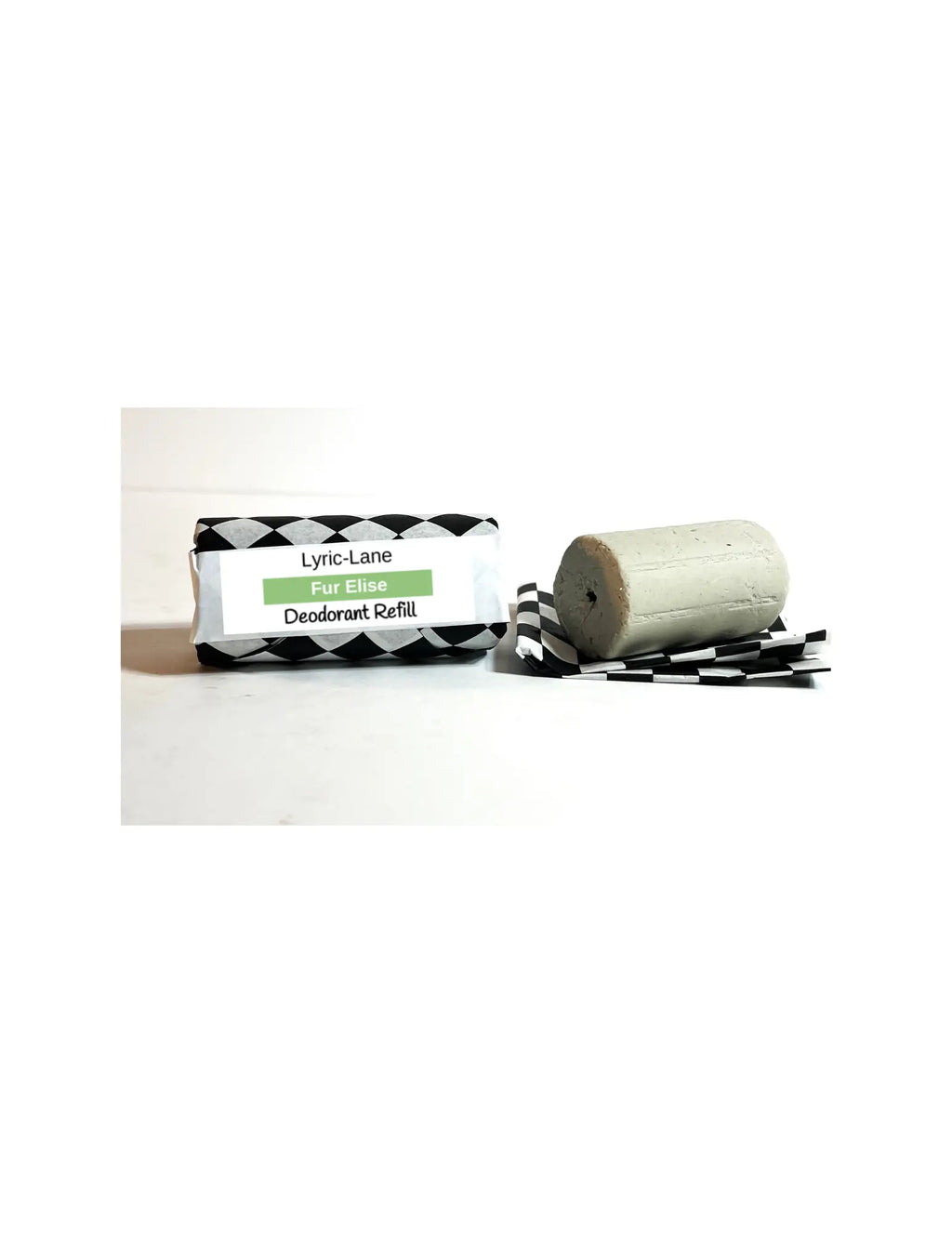 Lyric-Lane Deodorant Tube & Refill Quick Shop showing Fur Elise refill and packaging for natural deodorant replacement.