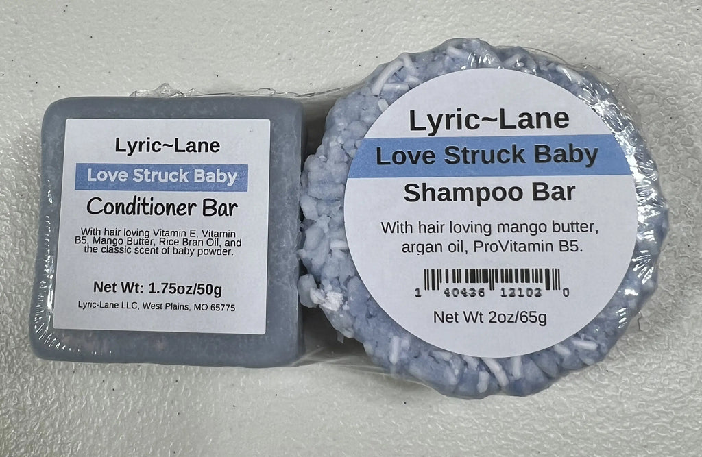 package containing a shampoo bar and conditioner bar